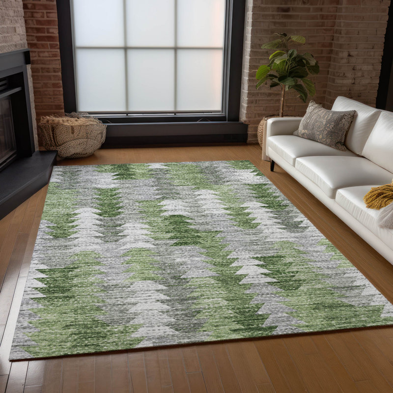 Tapis intérieur / extérieur en polyester tissé à la machine Kaysn, Rectangle 2 pi 6 po x 3 pi 10 po