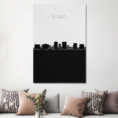 El Paso, Texas City Skyline by Ayse Deniz Akerman - Wrapped Canvas Gallery-Wrapped Canvas Giclée
