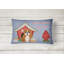 Coussin lombaire intérieur/extérieur rouge/blanc dog house
