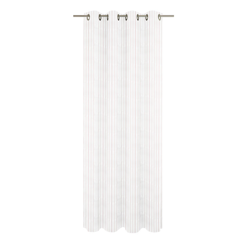 Dovie Curtain Single Panel, 300cm W x 120cm D, Brown/White