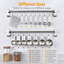 Ensemble de tasses et cuillères à mesurer en métal robuste en acier inoxydable 18/8 U-Taste: 7 tasses et 7 cuillères avec 2 anneaux en D et 1 tableau de conversion de mesure magnétique professionnel