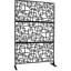 76 "H48" l écran d'intimité pour terrasse en métal, élégant, noir-128490780
