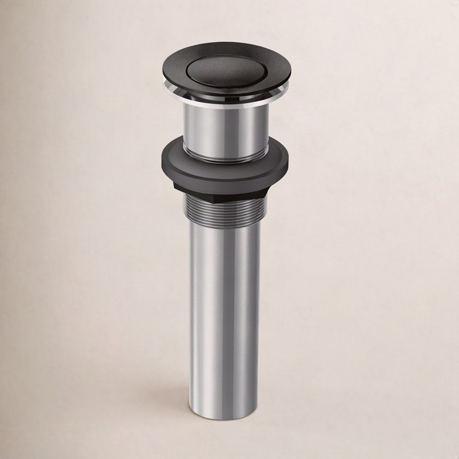 Moen® Push Button Drain Without Overflow, Matte Black
