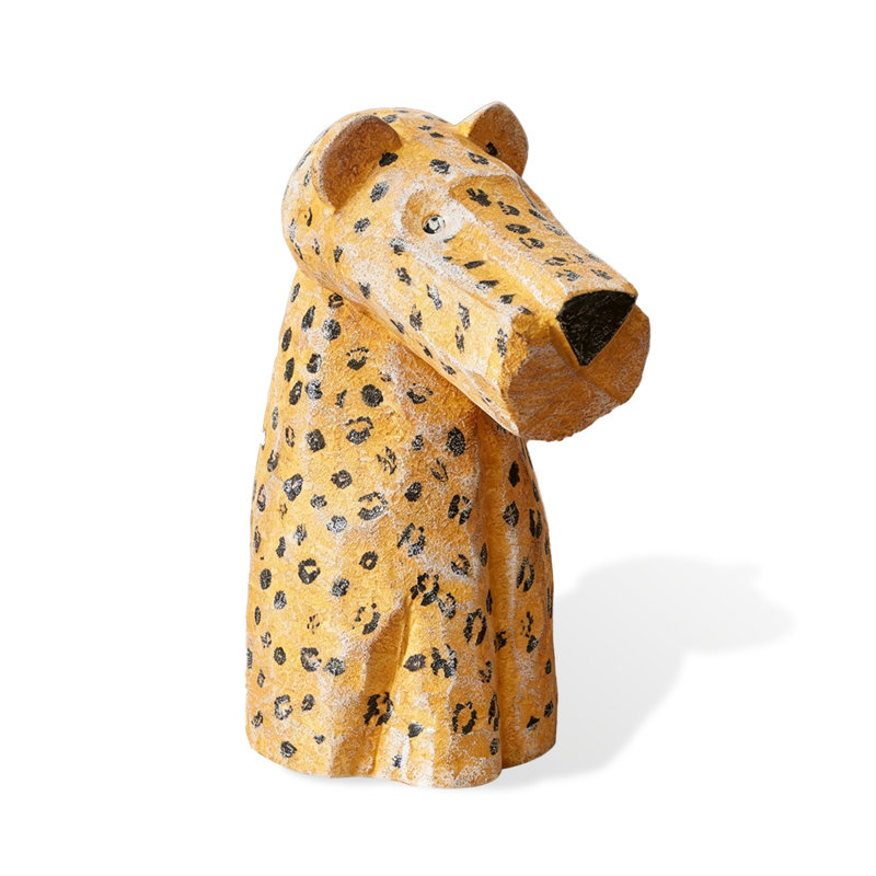 Objet décoratif abstrait en céramique/porcelaine jaune ; objet décoratif en résine, Jaune