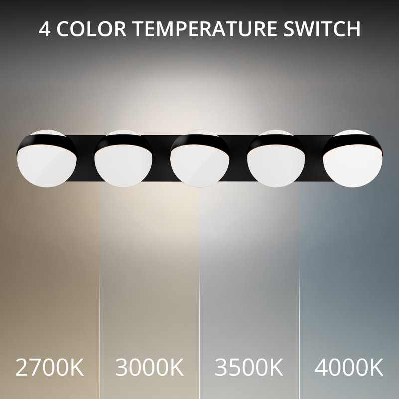 Tripoli 33" Dimmable LED Bath Vanity & Wall Light With Opal Glass Shade And Built In Color Temperature Switch from 2700K/3000K/3500K/4000K