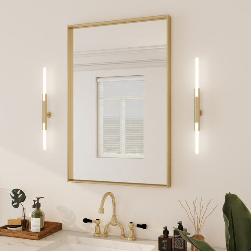Miroir rectangulaire de salle de bain mural, Rectangulaire, 36 po x 28 po