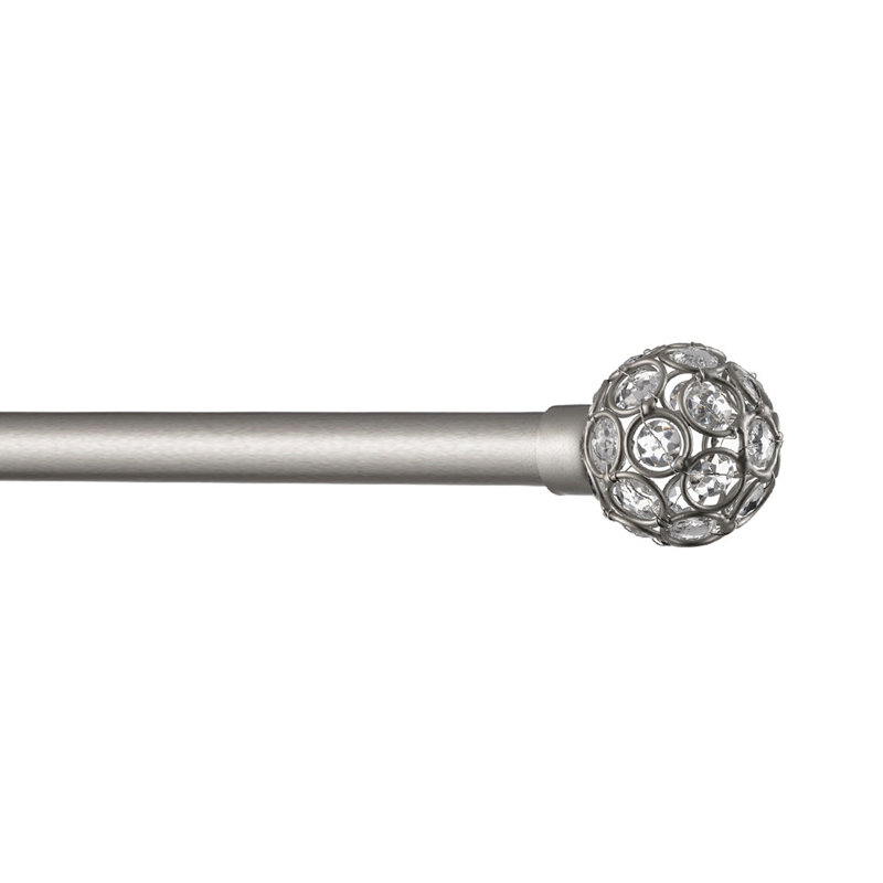 Tringle à rideaux réglable Breene, 66 po à 120 po, Argent