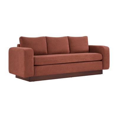 Modern 3-seater Sofa 80.7" Sofa Couch Upholstered Couch for Living Room, Apartment and Small Space, Red