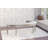 Keymari Curved Fabric Upholstered Bench Silver Oak