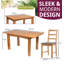 6 - Person Extendable Solid Oak Dining Set-89968452