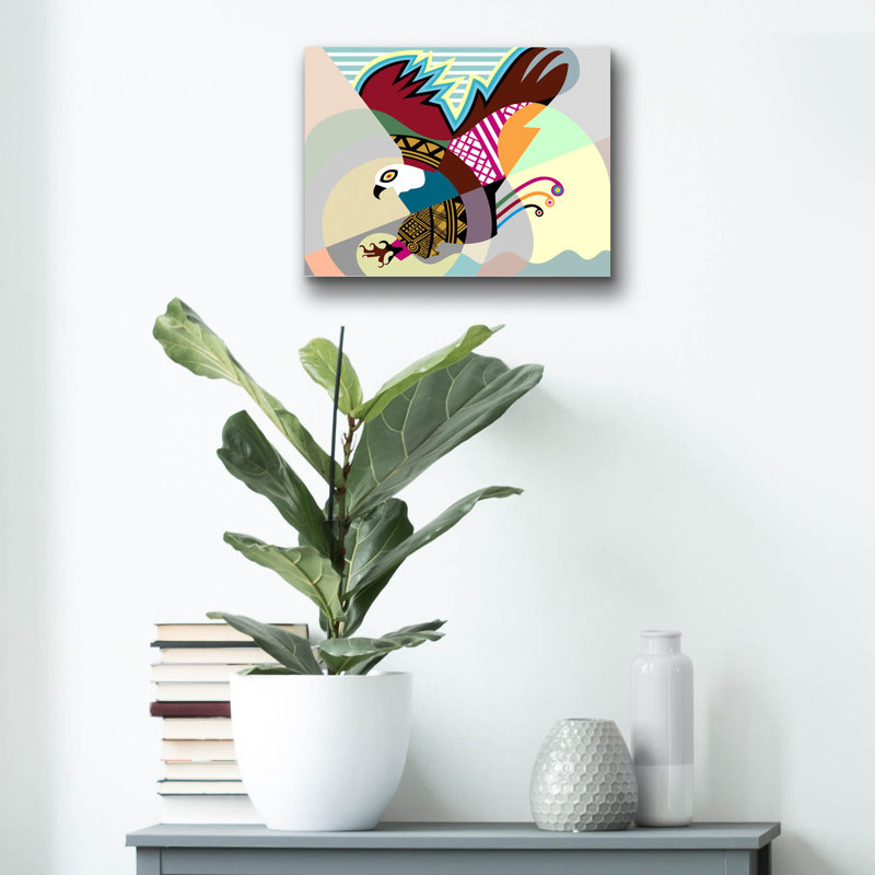 " The Eagle " by Lanre Adefioyue, 12" H x 16" W x 0.13" D