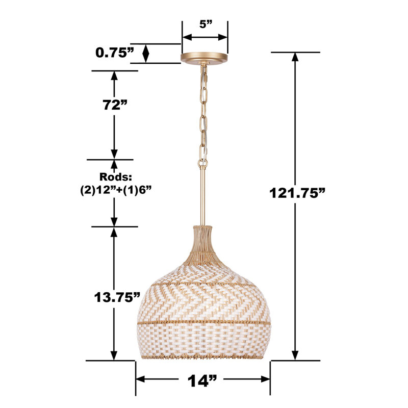 Blairwood 3 - Light Gold Dome Pendant
