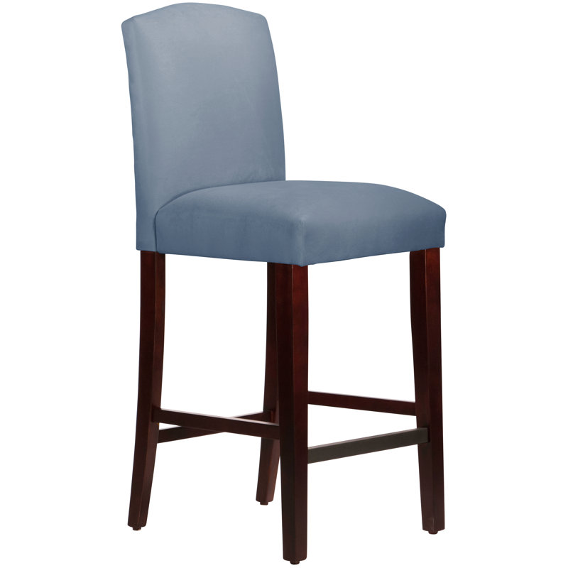 Tabouret de bar et de comptoir April, Tabouret de bar (siège d'une hauteur de 31 po), Velours océan classique, Espresso
