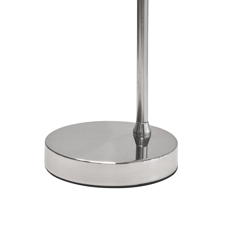 Aubriahna Metal Arched Lamp, Silver, White