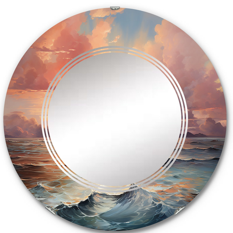 Miroir mural rond Oresund - Paysages, 24 po x 24 po