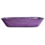 Lavabo de salle de bain rectangulaire en verre mauve peint à la main