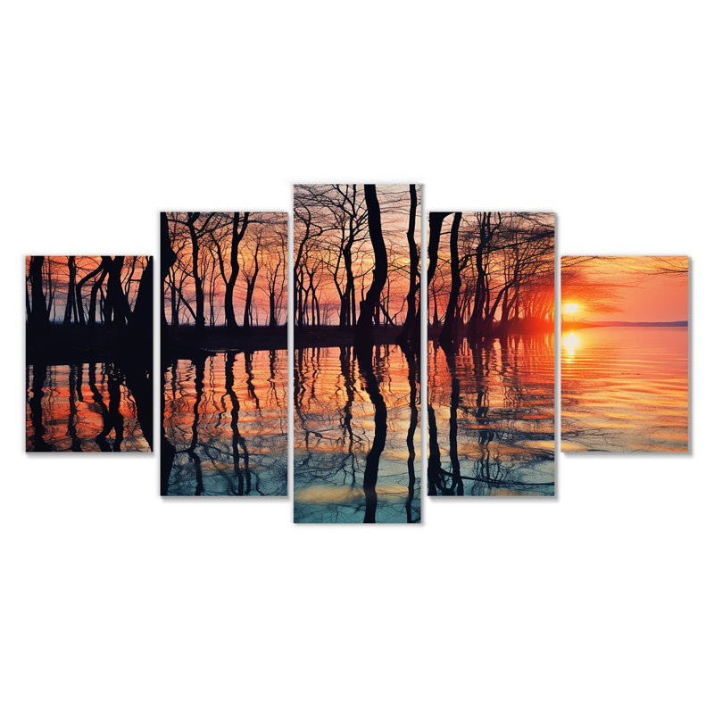 Castleberry - Sunset Wall Art Decor 5 Piece