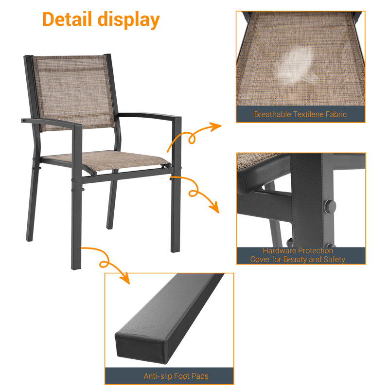 Amaranthe 6 - Person Patio Conversation Set, Taupe