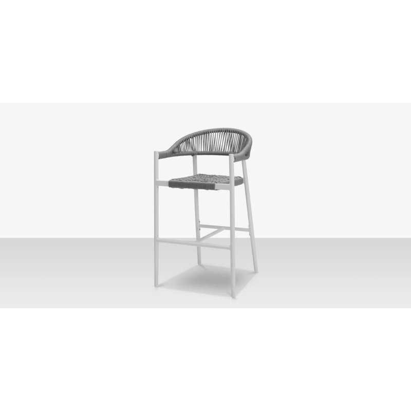 Tabouret de bar 29 po SKYE, Gris / blanc
