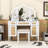 Makeup Vanity Desk with Hollywood Bulbs, 5 Drawers, Shelves and Charging Station