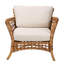 Fauteuil moderne en rotin brun naturel bohémien Bali & Pari Birty