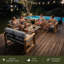  Ensemble de meubles de patio en aluminium 4 pièces avec table de foyer, siège surdimensionné avec ensemble de conversation extérieur à haut dossier-502673343