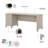 Paelynn 72” L-Shaped Sit to Stand Desk with Hutch, Adjustable Height, Storage, Modern Wood, Sand Oak-1680500100