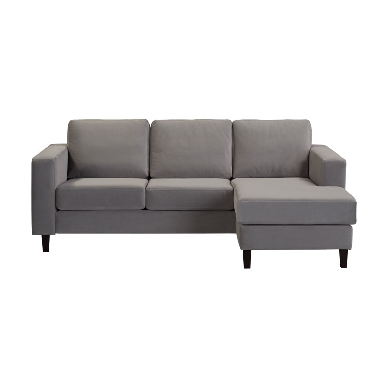 Laighla 4 Seater Sofa & Chaise, Right Hand Facing, Grey, Wenge