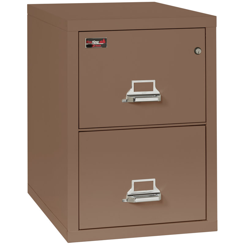 Fireproof 21.3125'' Wide 2 -Drawer Steel File Cabinet, Tan