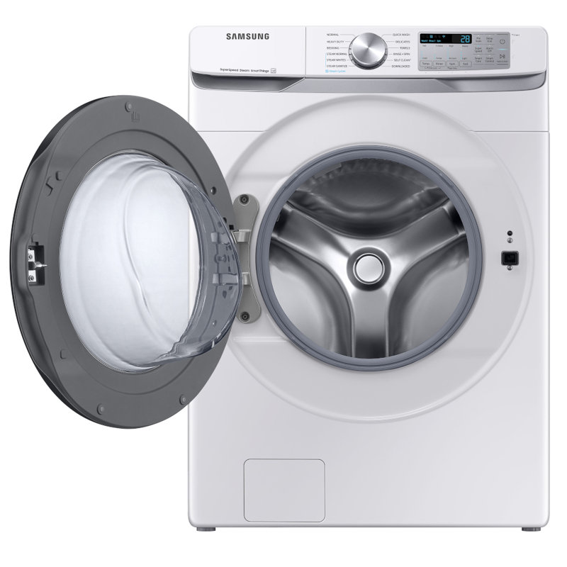 Samsung 4.5 cu. ft. Large Capacity Smart Front Load Washer with Super Speed Wash, White
