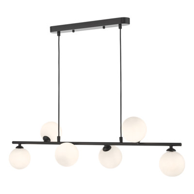 Spiral 6LT BAR PENDANT GLS