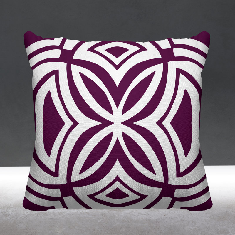 Coussin décoratif intérieur / extérieur Dreyer, L 15 po x H 15 po, Violet