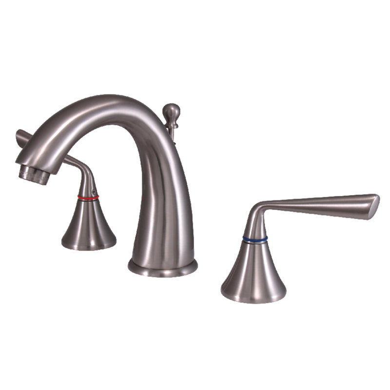 Robinet de salle de bain espacé Kingston, Nickel satiné