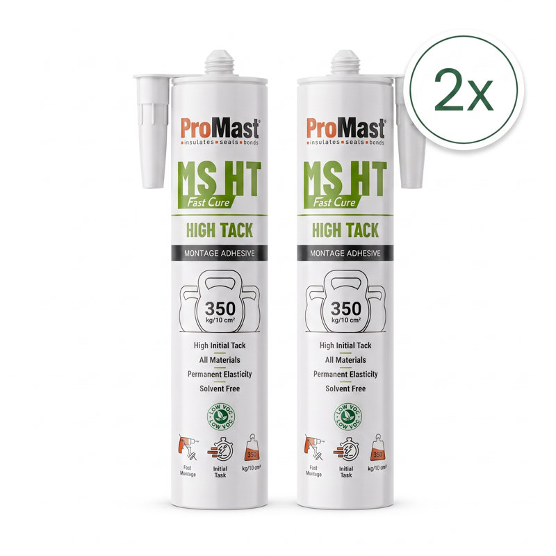 Adhésif de montage haute adhérence ProMast MS HT – Colle de construction multisurfaces sans solvant pour la maison, le nautisme, l'automobile et les panneaux muraux