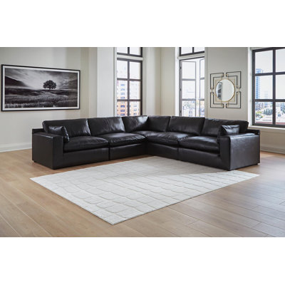 Ammalu Genuine Leather Sectional 