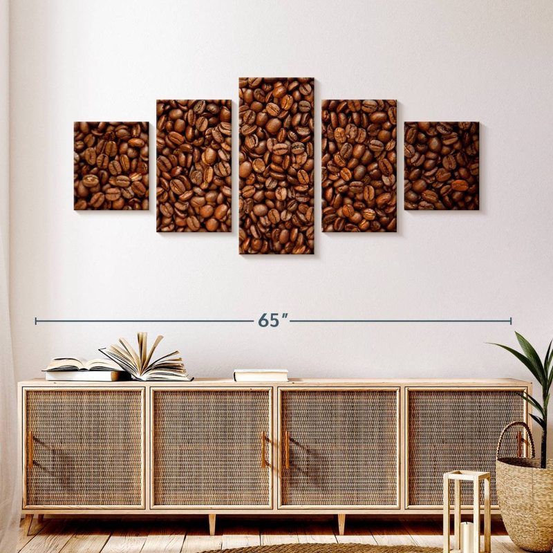 Grains de café noir, H 24 po x l 55 po