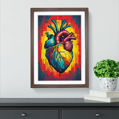Anatomical Heart Pop Art - Framed Print