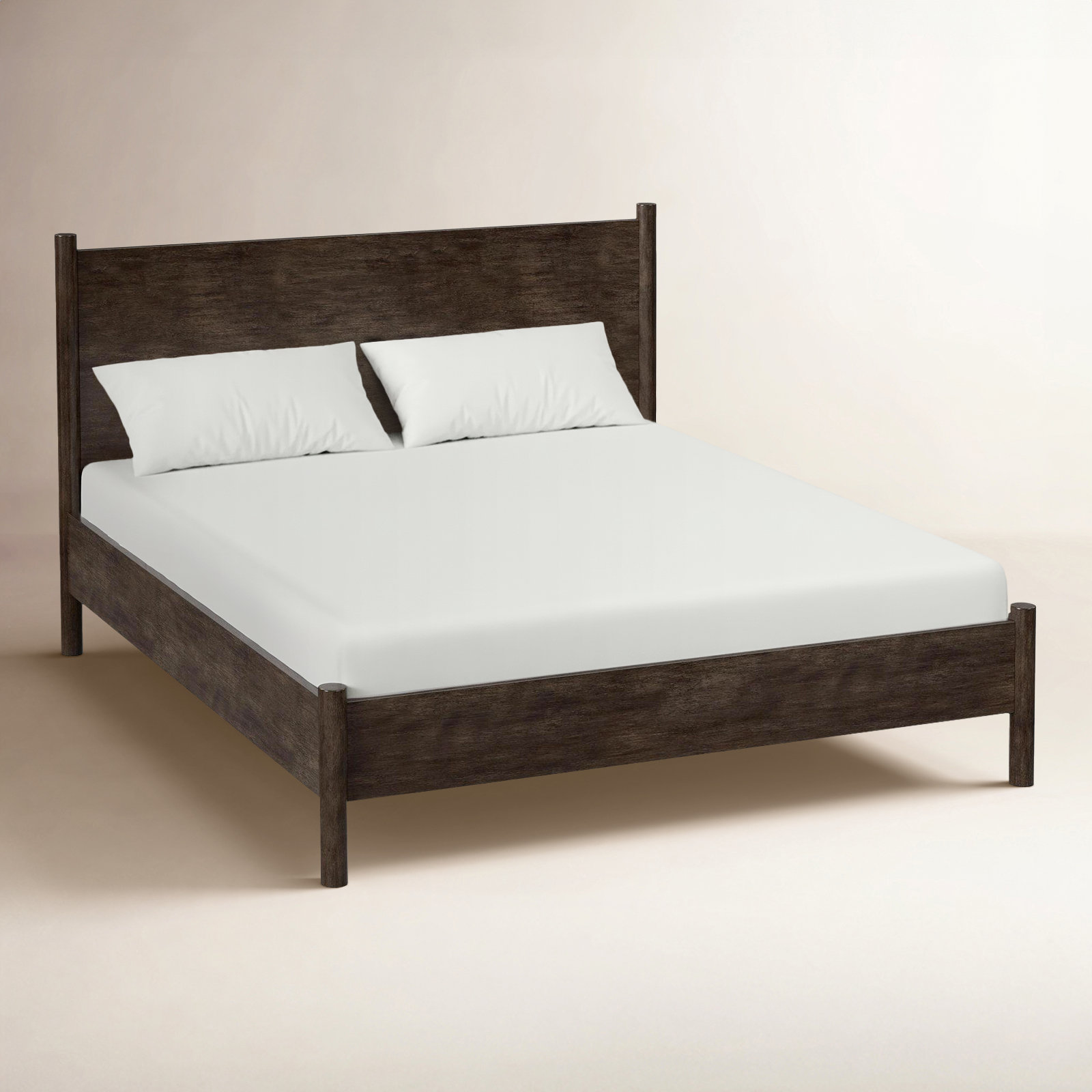 Hall Panel Bed, King, Dark Brown