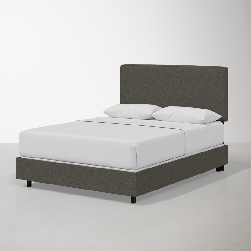 Marquise Upholstered Standard Bed, Zuma Charcoal Textured Linen, Full