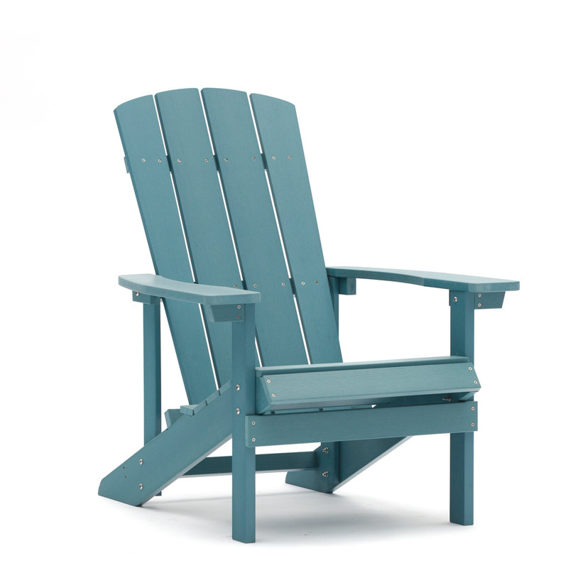Chaise Adirondack d'extérieur en plastique, Bleu clair