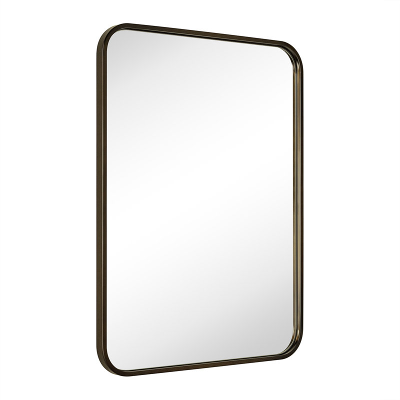 Miroir de salle de bain Aria, Bronze frotté à l'huile, 28 po x 20 po