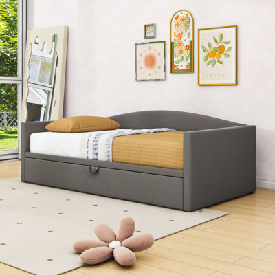 Twin Upholstered Daybed with Pop Up Trundle