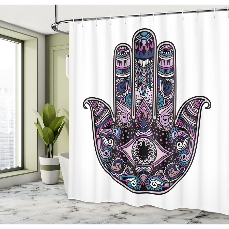  Rideau de douche avec crochets inclus, H 84 po x l 69 po, Lilas pâle