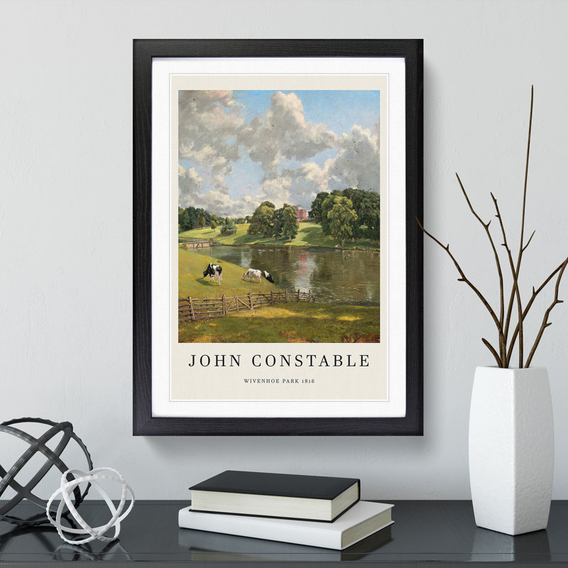 Wivenhoe Park in Essex Print by John Constable - Framed Print, Black, 48cm H x 36cm W x 2cm D