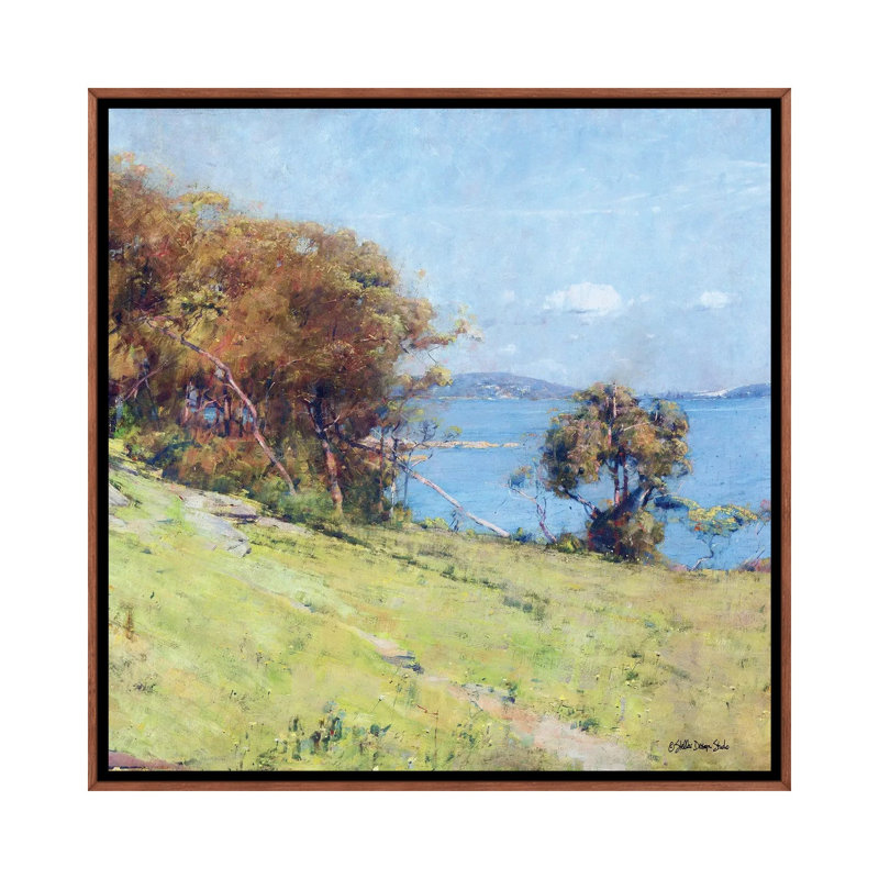 Timeless Day II by Stellar Design Studio - Painting on Canvas, Brown Floater Frame, 66.04 cm H x 66.04 cm W
