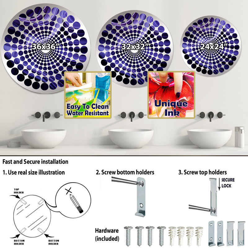 Finy Circle Mirror, 31.4" x 31.4"