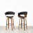 Mid-Century Modern Swivel Bar Stool With Bentwood Base-2052157481-2070517369