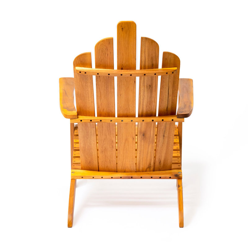 Chaise Adirondack en bois massif Ivania, Naturel