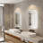 Smart Square Dimmable LED Bathroom, Vanity Mirror with Touch Switch