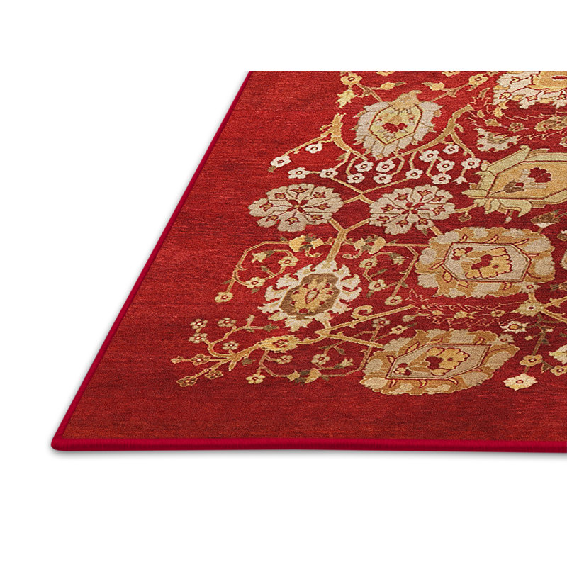 Tapis de style oriental rouge, Rectangle 8 pi x 12 pi
